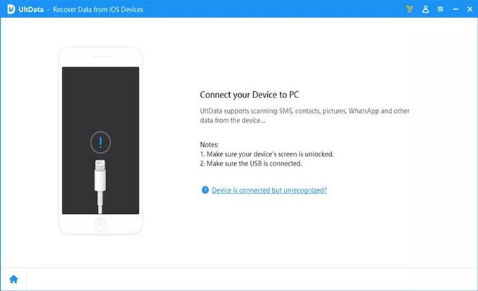 1. Connect iPhone to PC
